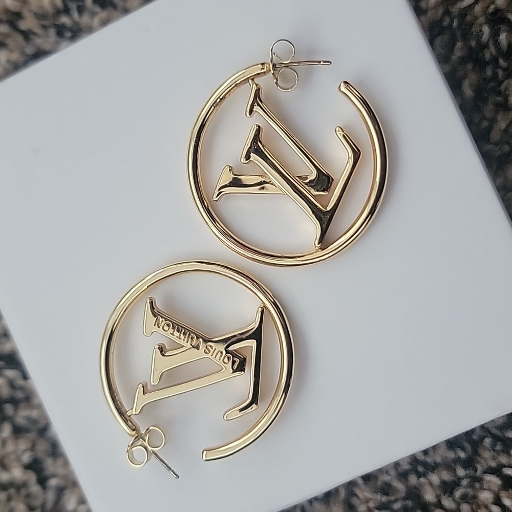 Hoop earrings with Logo